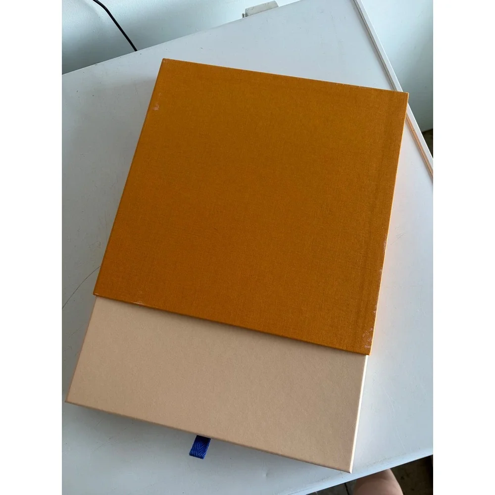 Louis Vuitton Large Square Orange Sliding Drawer Empty Gift Storage Box 10.5in